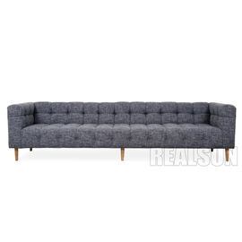 Goede prijs Gevouwen Doornaaiend Grey Linen Fabric Living Room Sofa Walnut Legs And Delicately online