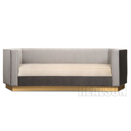 Goede prijs Comfortabele Woonkamer Sofa Mosaic Contrast Color Leather met Zacht de Sponskussen van Chenille online
