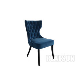 Goede prijs Van het de Stoffen de Stevige Houten Kader van fluweelbule van de het Meubilaireetkamer Rug van de de Stoelen Hoge Knoop online