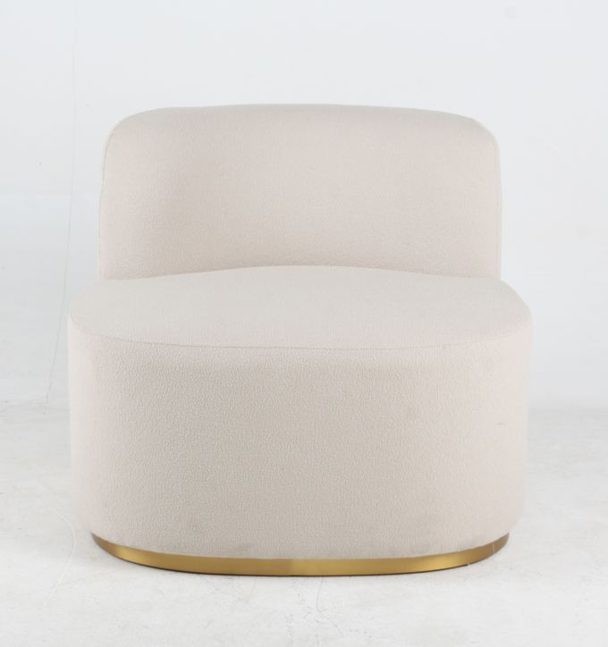 Van de het Accentvrije tijd van Boucle van de woonkamer Witte Stof de Stoel Moderne Stijl 3