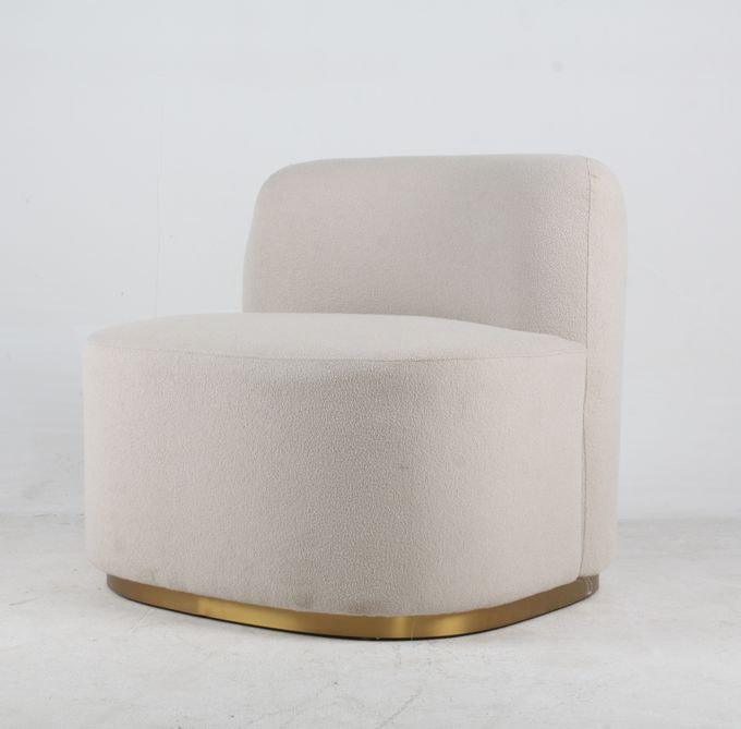Van de het Accentvrije tijd van Boucle van de woonkamer Witte Stof de Stoel Moderne Stijl 2