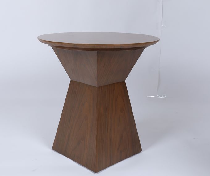 Stevige Houten Rondetafel van de luxe de Moderne Douane met de Geregelde Basis van Cinched Centrum 0