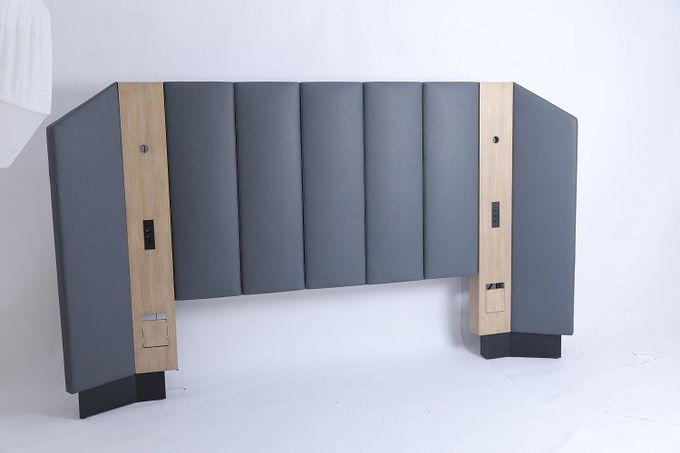 Van de het Hoofdeindeslaapkamer van het hotelbed van het het Bedmeubilair van EKing Siz het Beklede Bosje Stof 2