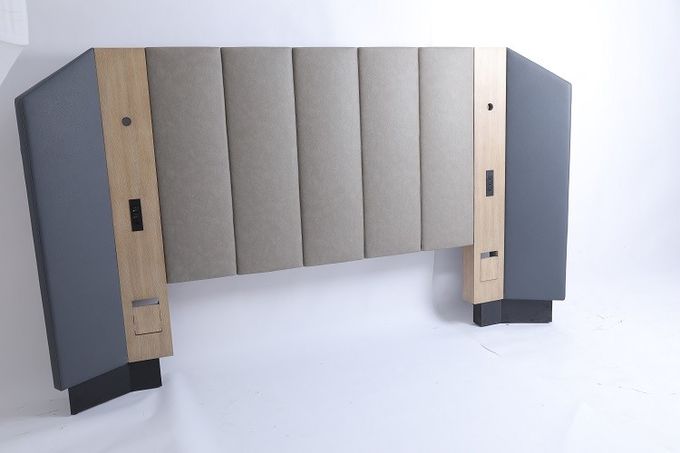 Van de het Hoofdeindeslaapkamer van het hotelbed van het het Bedmeubilair van EKing Siz het Beklede Bosje Stof 1