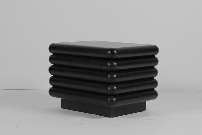 Zwarte Bedlijst voor Slaapkamer Nightstand met Lade 2