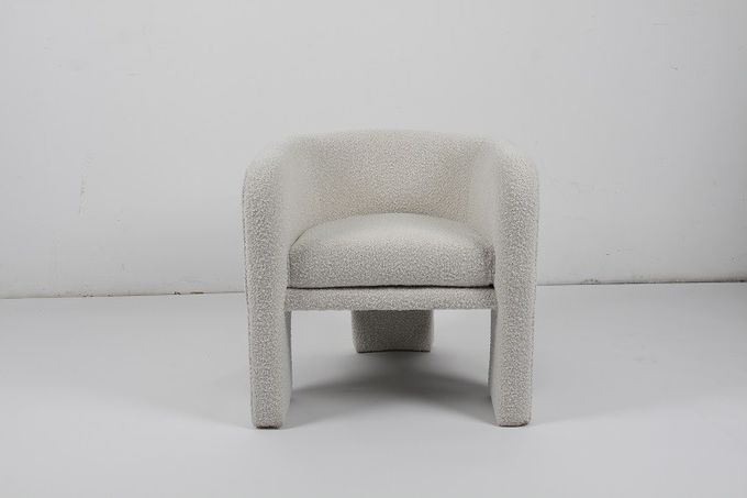 Van de het Lamswol van lamswol Lui Sofa Cream White Boucle Chair Enig de Zitkameraccent 0
