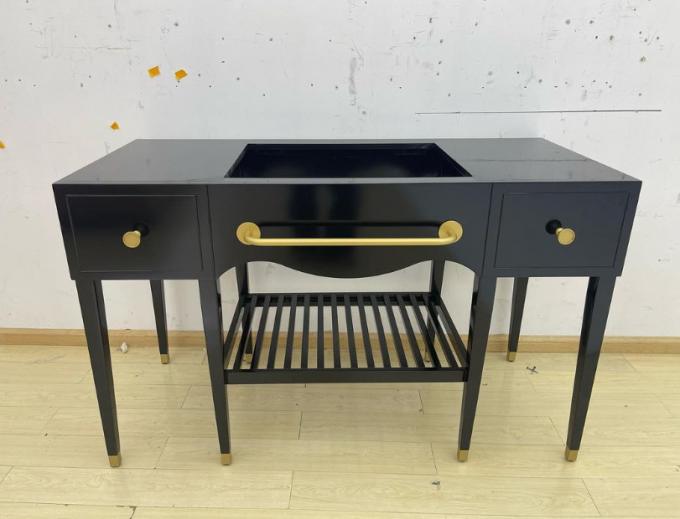 De moderne Ijdelheid van de Douanebadkamers met OEM van de Metaalconsole ODM 1