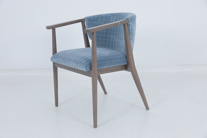 Vintage Hospitality Eetstoelen Eiken Blauwe Armstoel 4