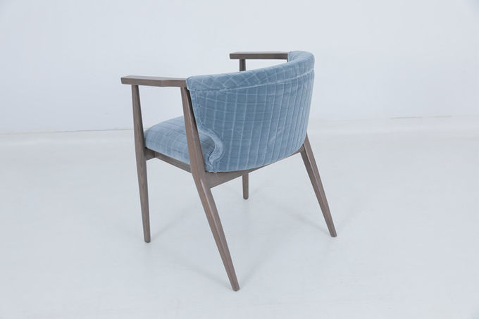 Vintage Hospitality Eetstoelen Eiken Blauwe Armstoel 3