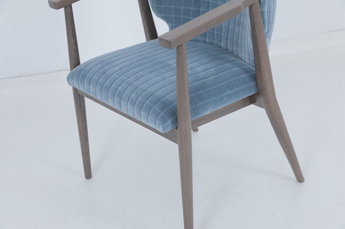 Vintage Hospitality Eetstoelen Eiken Blauwe Armstoel 2