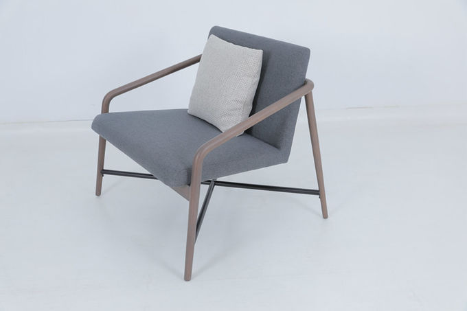 Vintage Hospitality Eetstoelen Houten bekleding Grijze armstoel 3