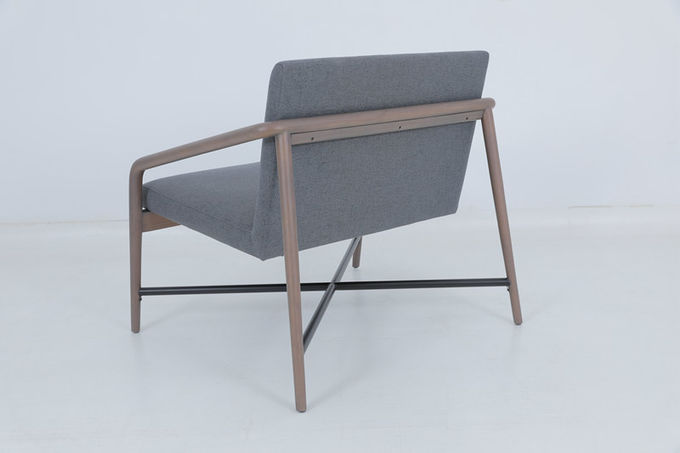 Vintage Hospitality Eetstoelen Houten bekleding Grijze armstoel 2
