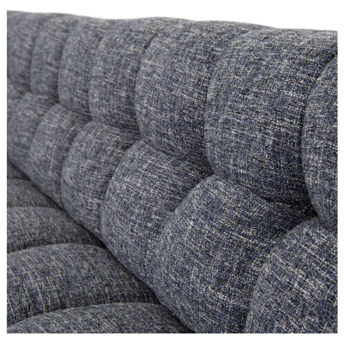 Gevouwen Doornaaiend Grey Linen Fabric Living Room Sofa Walnut Legs And Delicately 0