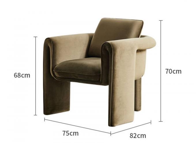 Kies 75*82*70cm Beige de Woonkamerbank uit van de Fluweelleunstoel 5
