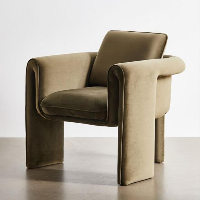 Kies 75*82*70cm Beige de Woonkamerbank uit van de Fluweelleunstoel 3