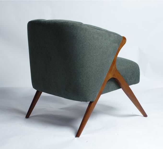 De Amerikaanse Benen van de Leunstoelsofa chair with solid wood van de Stijlsingelband 2