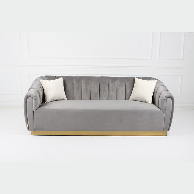 Het Fluweel Lang Sofa American Style Modern van de woonkamervrije tijd 1