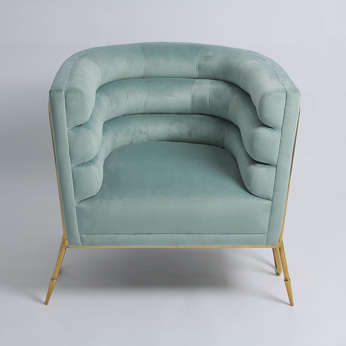 Roestvrije staal van de de Woonkamerstoel van het luxe het Comfortabele Fluweel 1