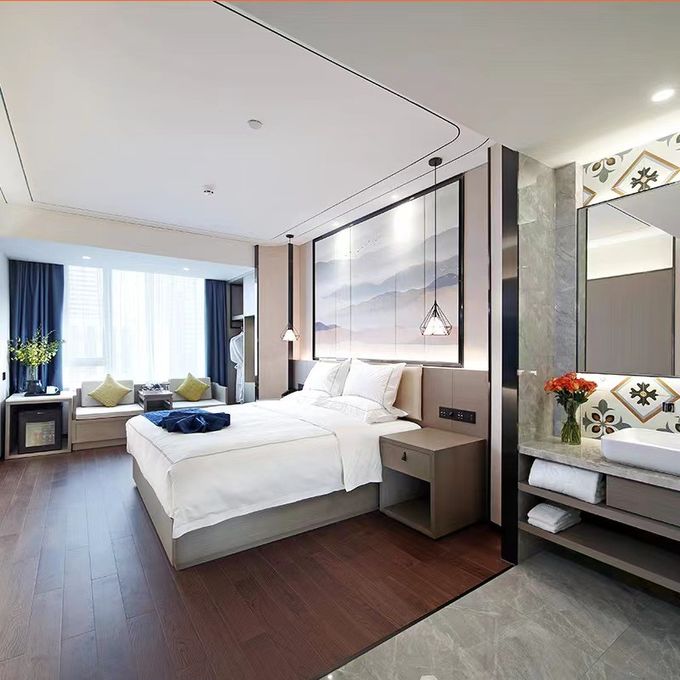 Lichte luxe stevige houten volledige reeks van meubilair direct voor hotels, flats 0